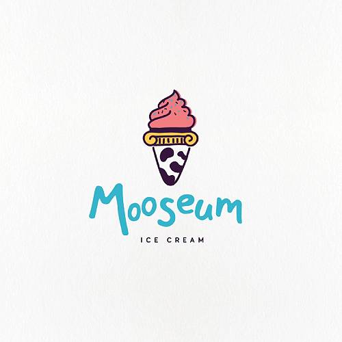 ice cream brand logo design 