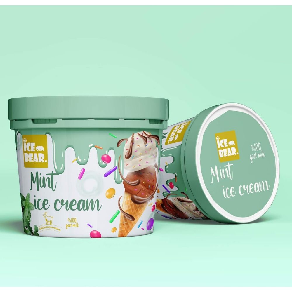 Dog ice cream cup label, Product packaging contest