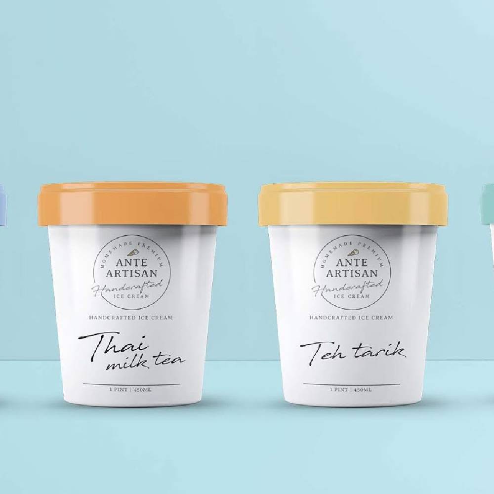 ice cream tub packaging design 