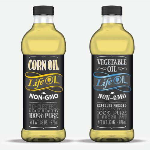 corn oil label design 