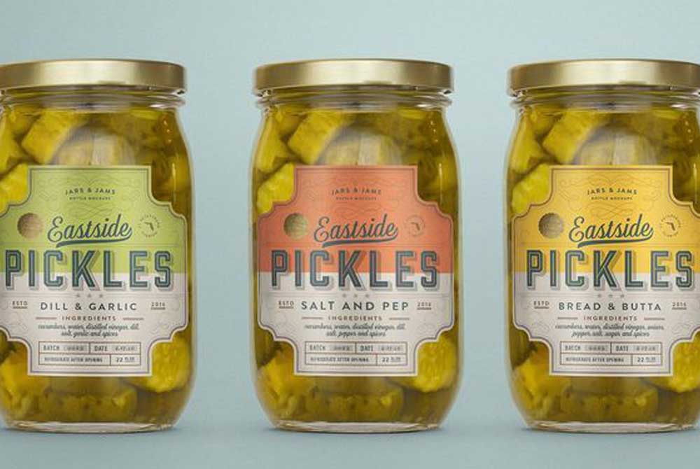 creative pickle label design