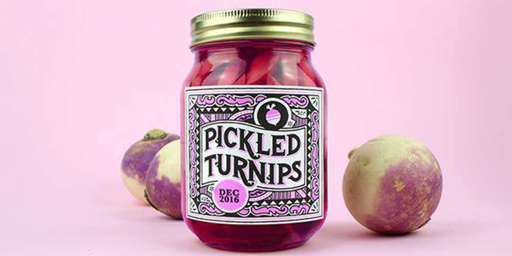 creative pickle sticker packaging design