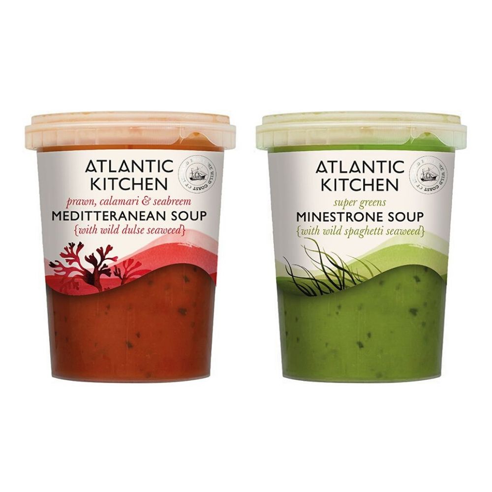 soup cup label design 