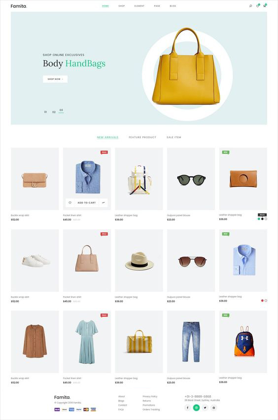 E-commerce website design 