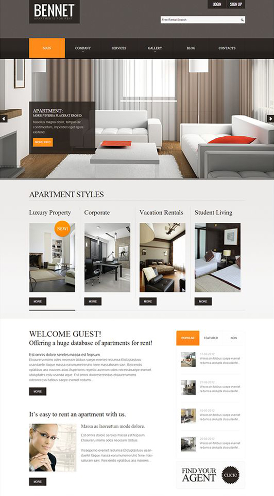 best business website template 