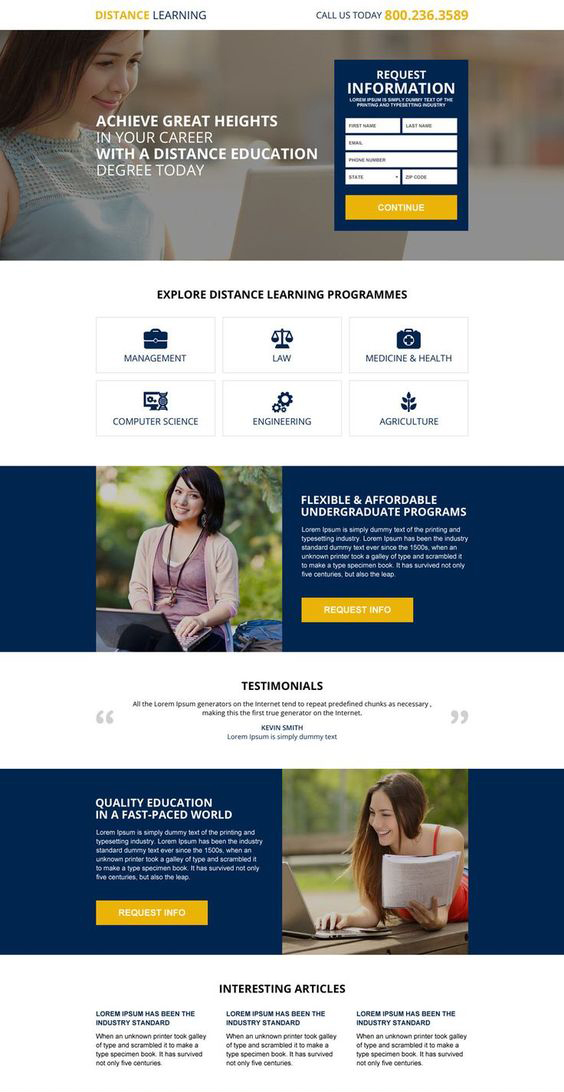 creative educational website design 