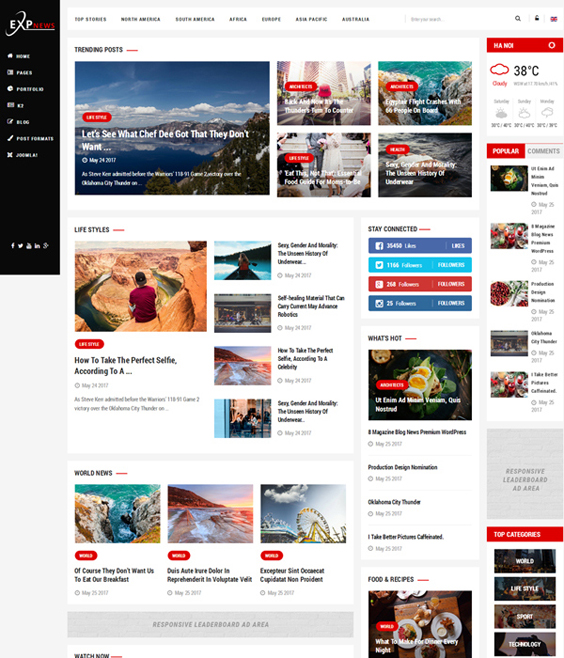 creative news website design 