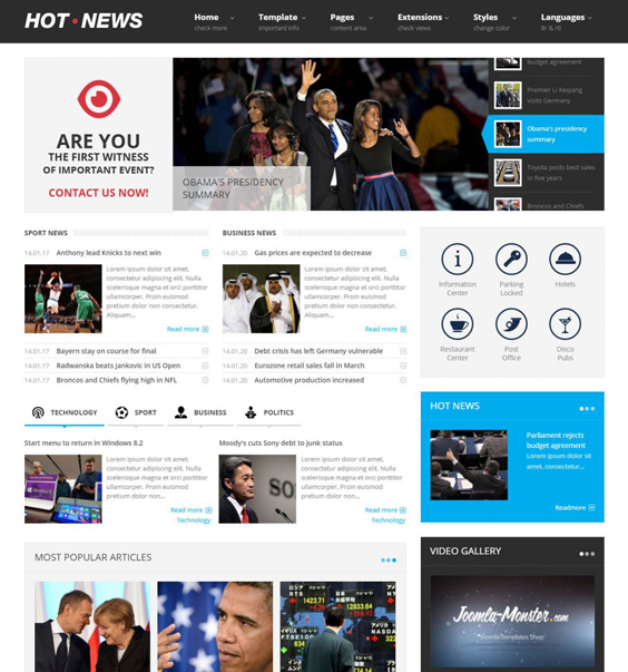 news website design