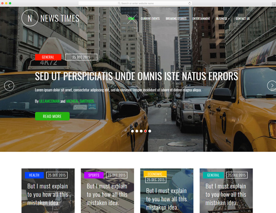 news website design