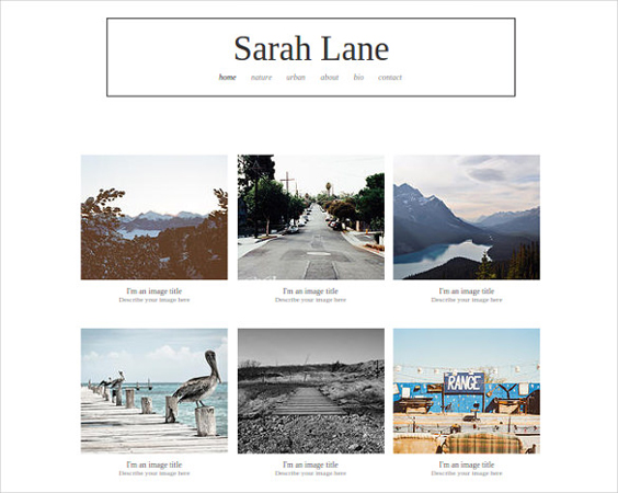 portfolio website template 