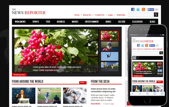 responsive news website design