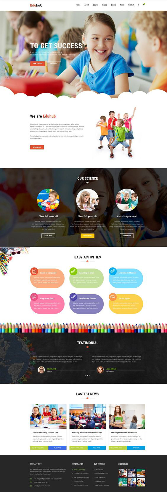 school website design 