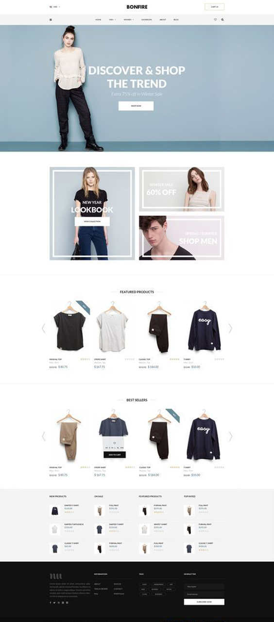 shopping website design 