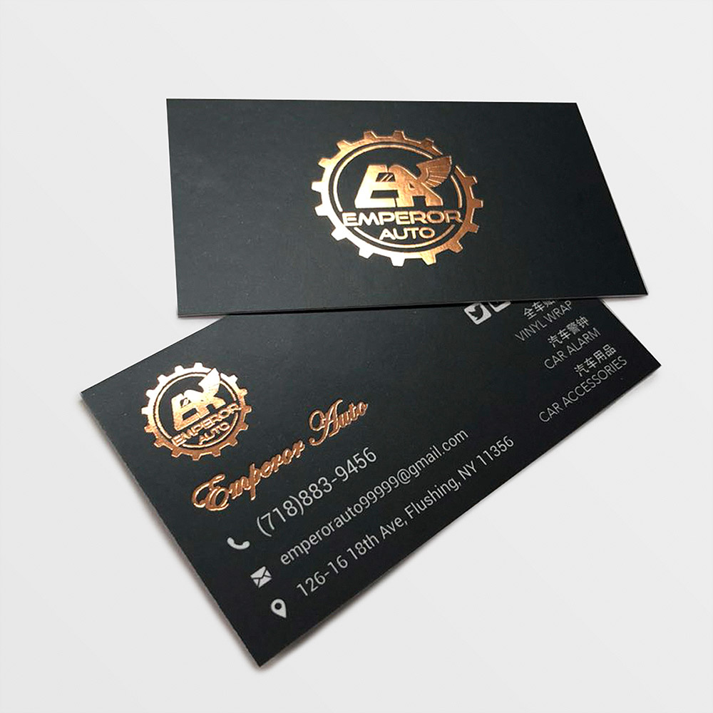 Premium Foil Printing Business Crad Design Sample