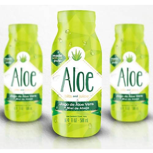 aloe vera juice bottle label design inspiration 