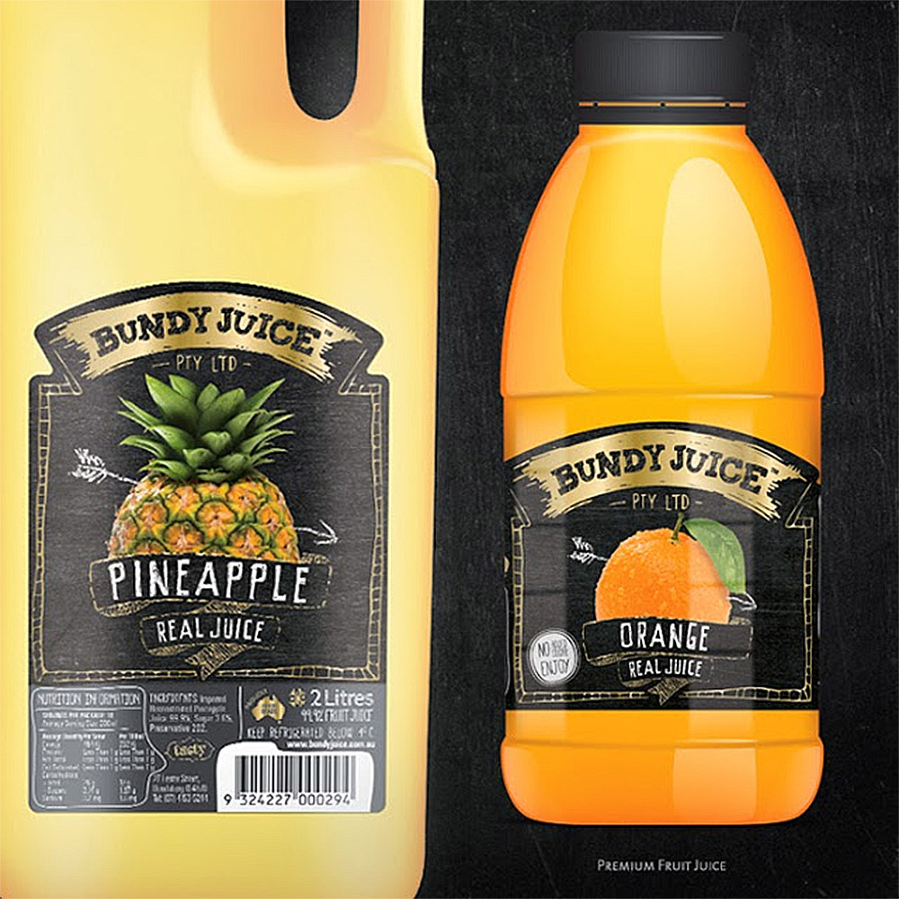 creative fruit juice packaging design