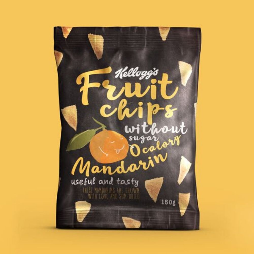 dry fruit chips packaging design 