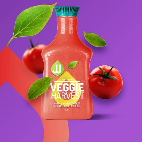 mix vegetable juice packaging design 