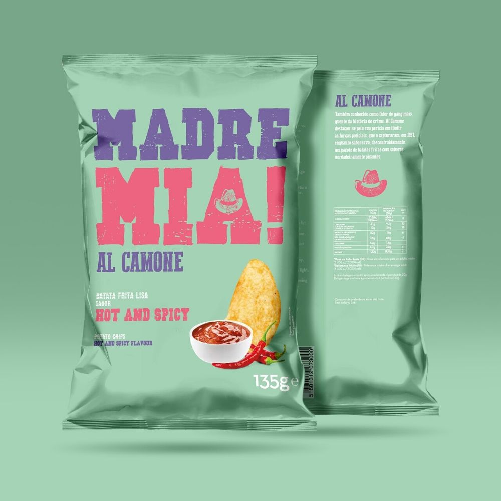 potato chips packaging design 