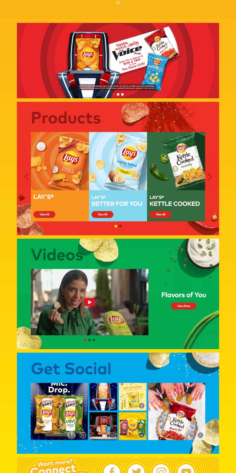 snacks website design 