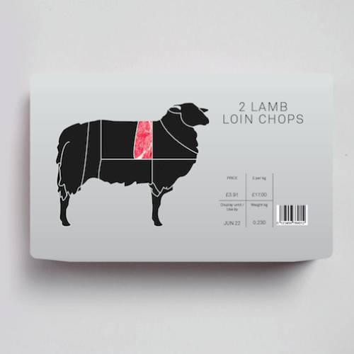 creative lamb meat packaging design 