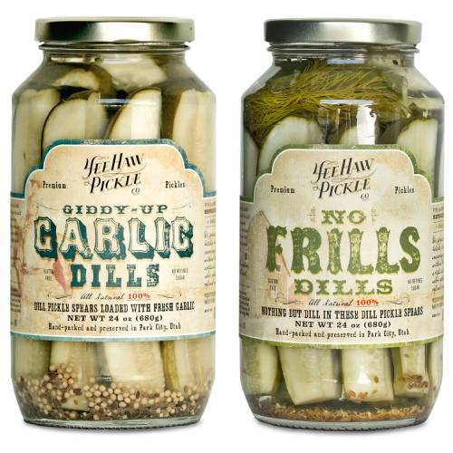 pickle jar label design 