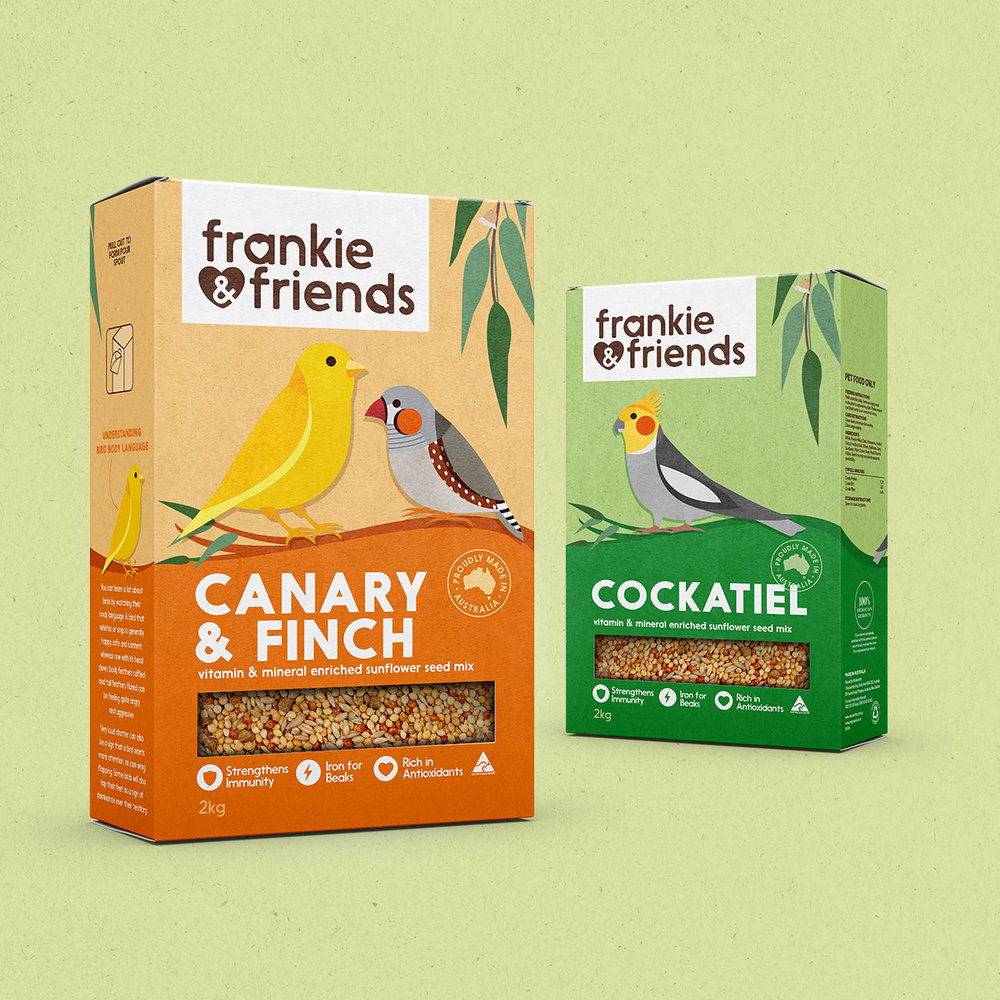 bird food pouch packaging design