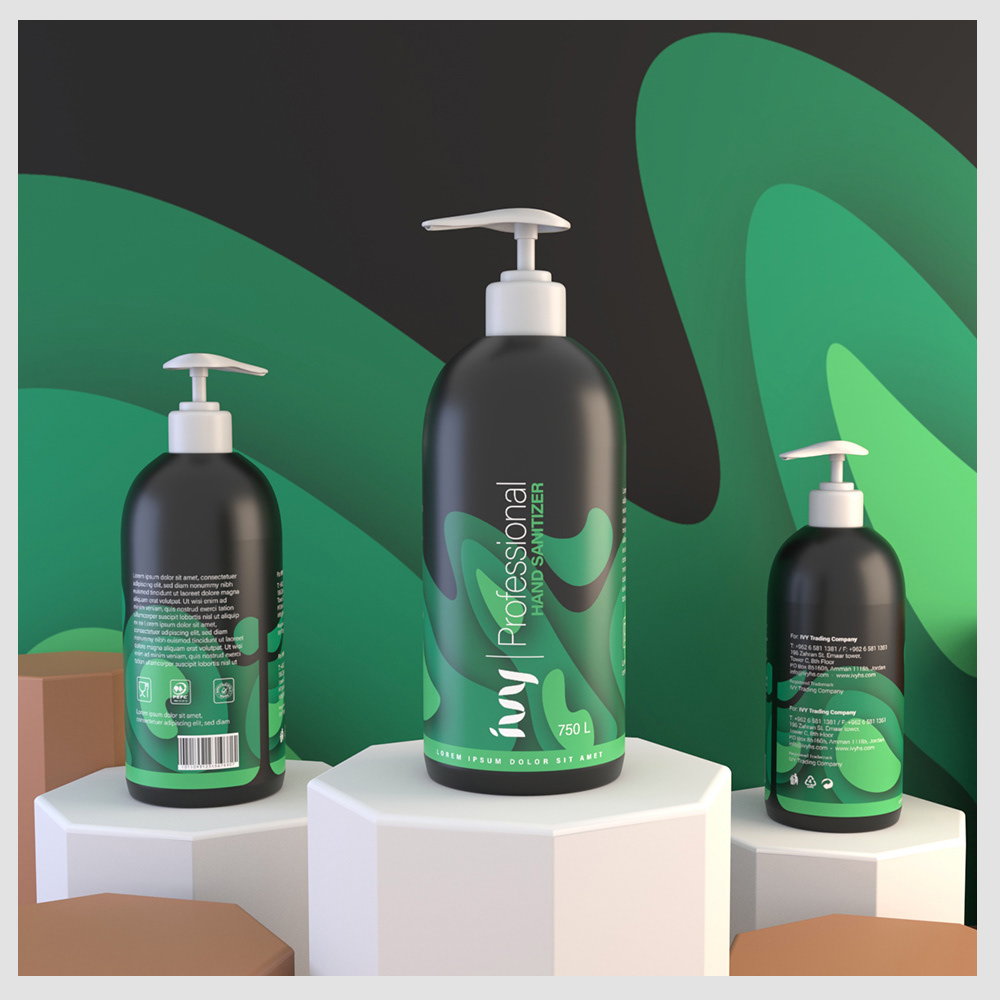 hand wash bottle label design 