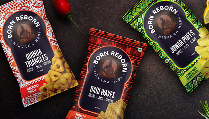 born reborn snacks packaging