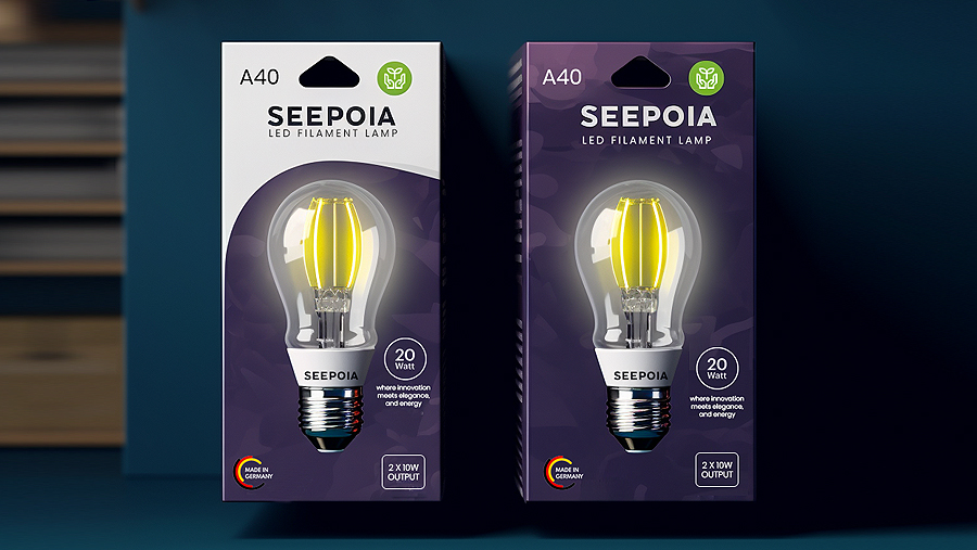 electronics bulb packaging design