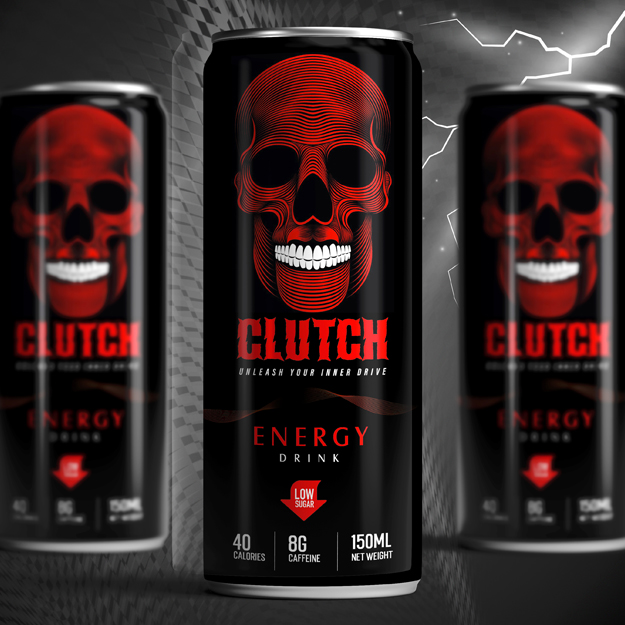 energy drink can label design