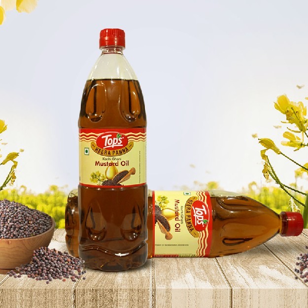 Tops Mustard Oil Label Design 1 
