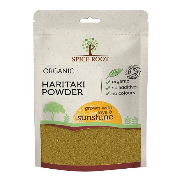 organic haritaki powder packaging design