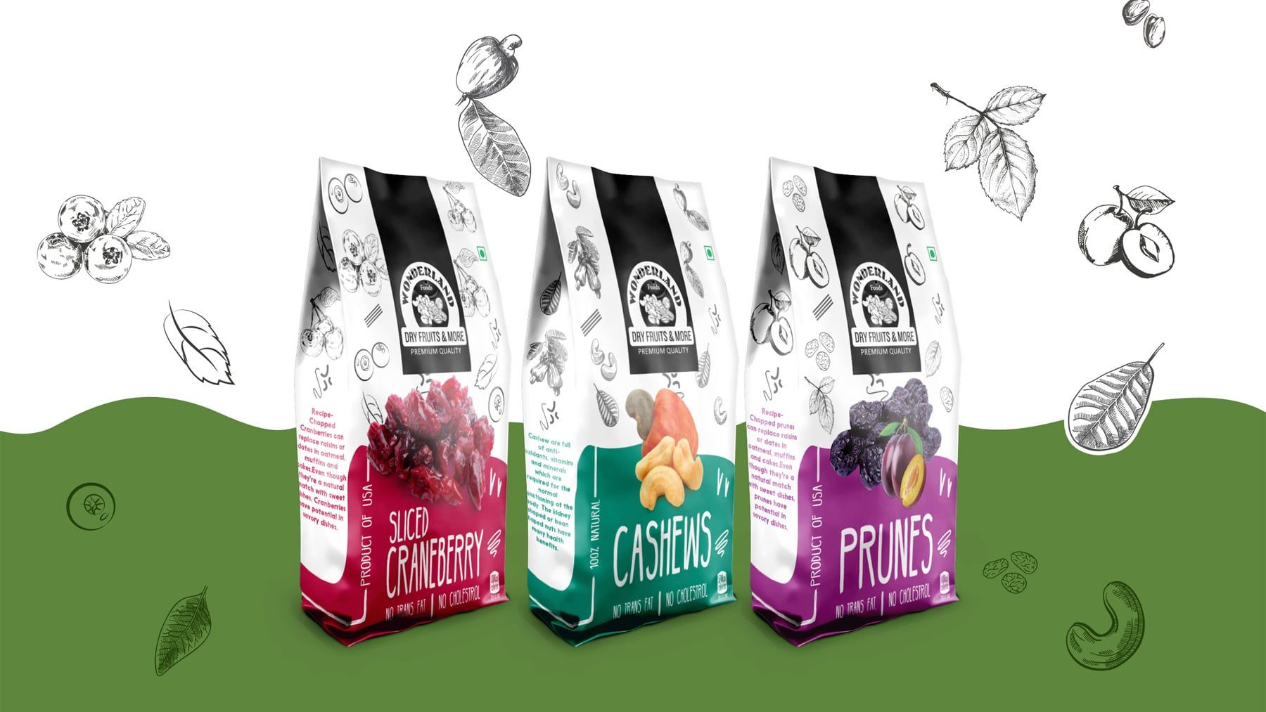 wonderland dry fruit packaging