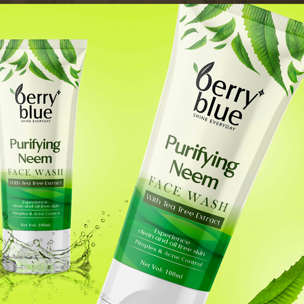 neem face wash packaging design