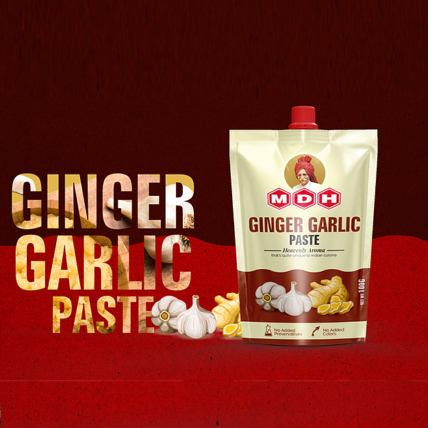 Ginger garlic paste standup pouch design