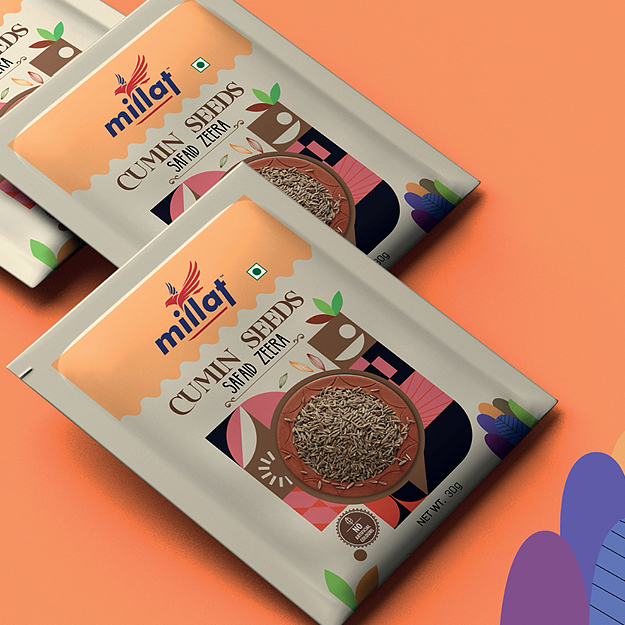 cumin seeds pouch packaging design