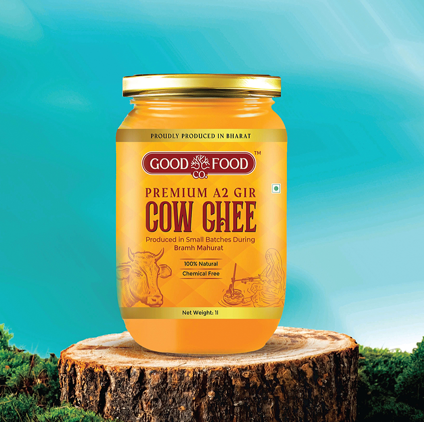 cow ghee label design