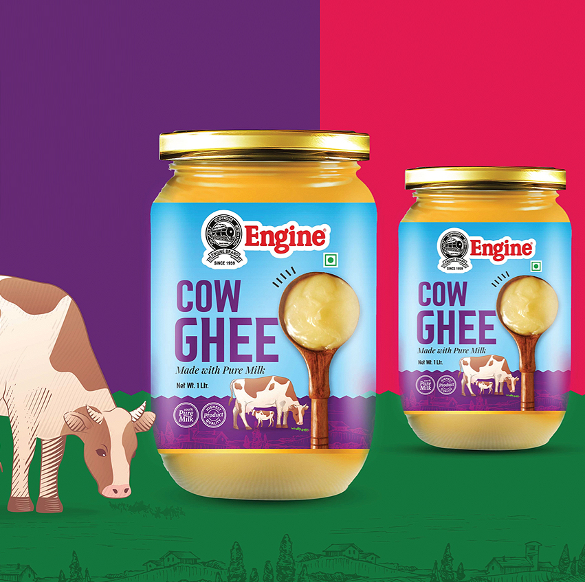 ghee label design