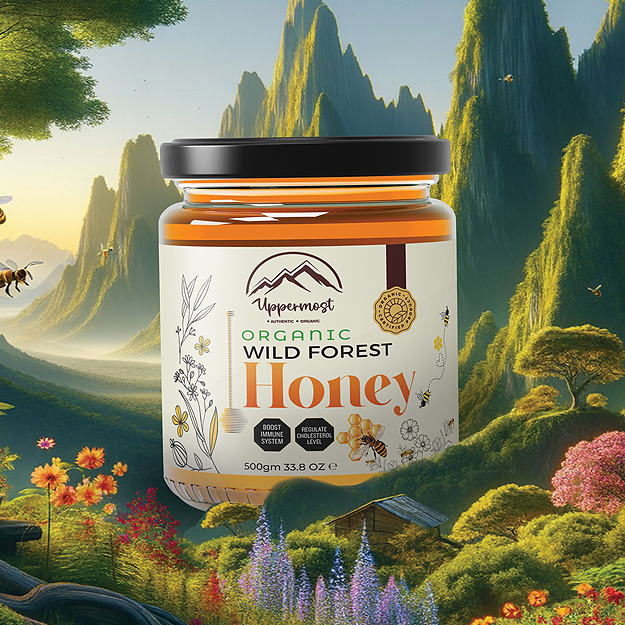 natural honey packaging design